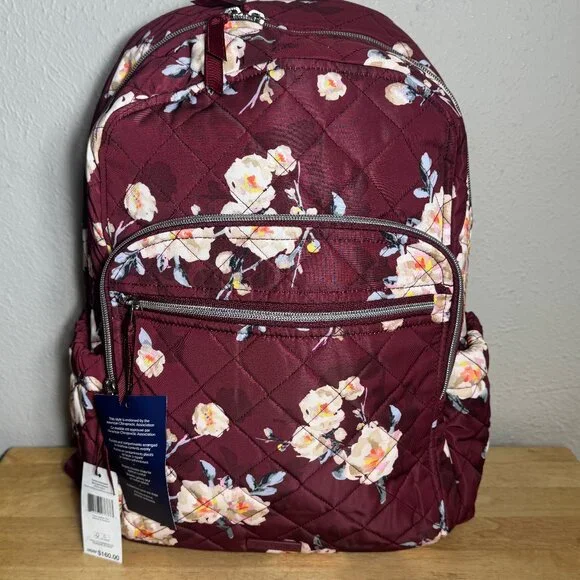 Vera Bradley Performance Twill Campus Backpack Blooms And Branches NWT Vera Bradley Women main image 2